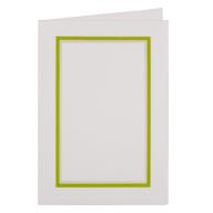 JAM Paper® Wedding Invitation Set, Small, Bold Border Set, Kiwi Green Card with White Envelope, 100/pack