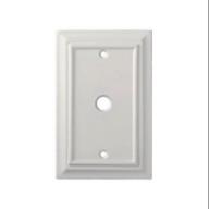 BRAINERD MFG CO/LIBERTY HDW Coax Wall Plate, 1-Gang, Wood Architectural, White MDF Material