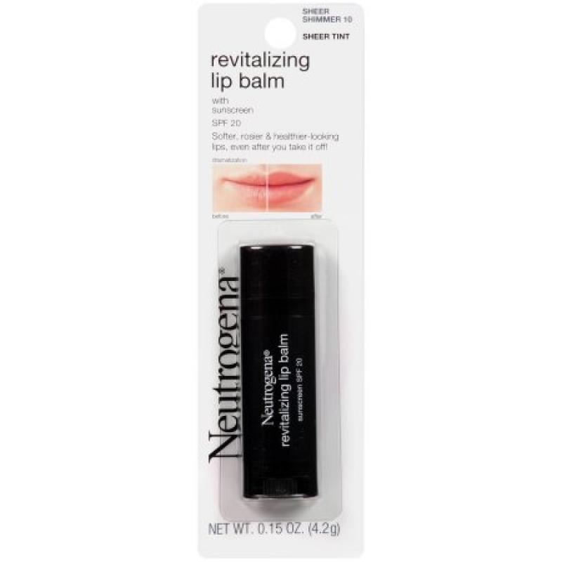 Neutrogena Revitalizing Lip Balm SPF 20, Sheer Shimmer 10, .15 Oz