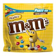M&M's Peanut Chocolate Candy, Party Size, 42 Oz