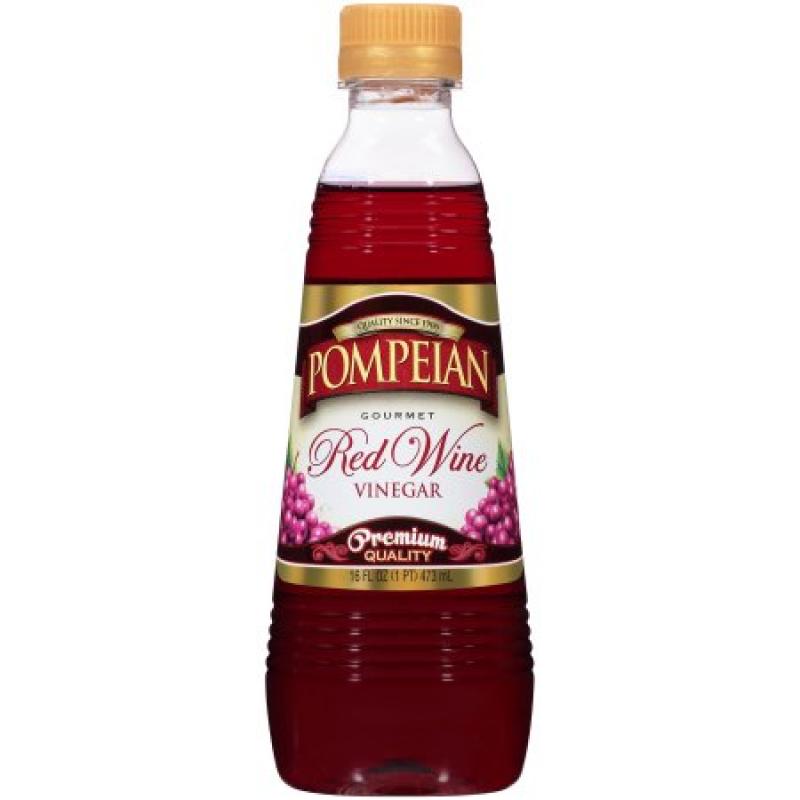 Pompeian Red Wine Vinegar 16 Oz Glass Bottle