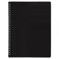 Poly Cover Notebook, 11 x 8 1/2, Ruled, Twin Wire Bound, Black Cover, 80 Sheets, Sold as 1 Each