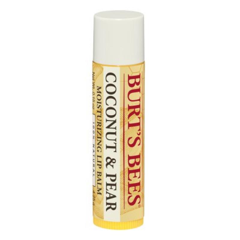 Burt&#039;s bees 100% natural moisturizing lip balm, coconut & pear, 1 tube