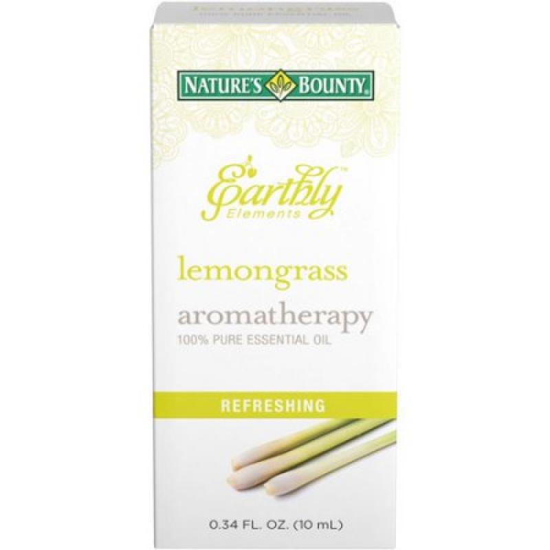 Nature&#039;s Bounty Earthly Elements Aromatherapy Lemongrass 100% Pure Essential Oil, 0.34 fl oz