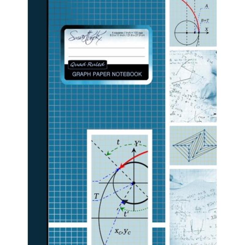Graph Paper Notebook: Squared Graphing Paper * Blank Quad Ruled * Large (8.5" X 11") * Softback