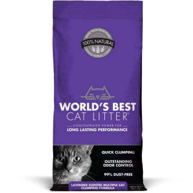 World&#039;s Best Cat Liter, 28 lb, Lavender Scented, Multiple Cat Formula