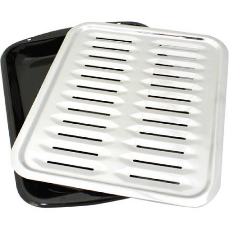 Range Kleen Porcelain Stick-Free Broiler Pan With Chrome Grill