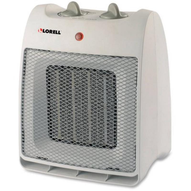 Lorell Adjustable Thermostat Ceramic Heater, White