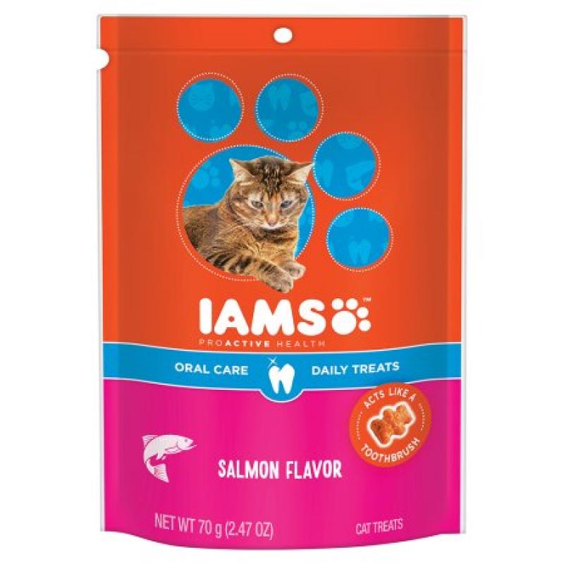 IAMS PROACTIVE HEALTH Oral Care Daily Treats for Cats Salmon Flavor 2.47 Ounces