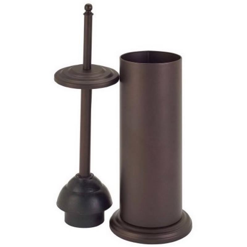 Bath Bliss Toilet Plunger with Decorated Rim, Oil Stained Bronze Finish