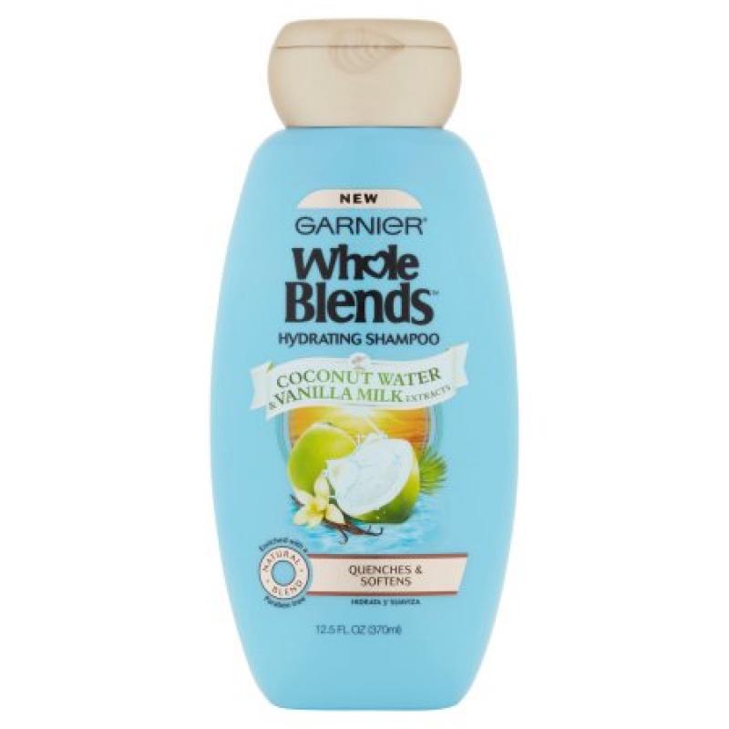 Garnier Whole Blends Coconut Water & Vanilla Milk Extracts Hydrating Shampoo, 12.5 fl oz