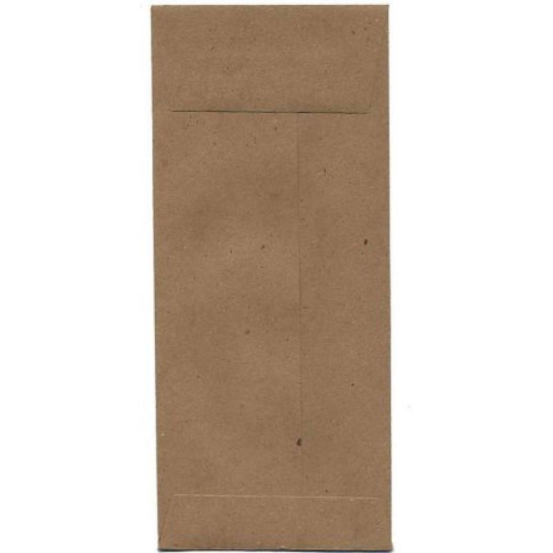 JAM Paper #10 4-1/8" x 9-1/2" Open End Policy 100 Percent Recycled Envelopes, Brown Kraft Paper Bag, 25-Pack