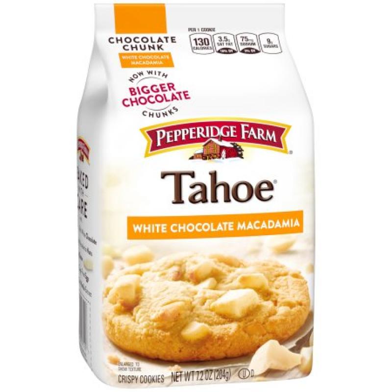 From your first bite, you&#039;ll see why Pepperidge Farm Tahoe White Chocolate Macadamia Cookies are a favorite among chocolate lovers. They make an ideal snack or tea-time treat. These delicious white chocolate chunk cookies contain an excellent blend o