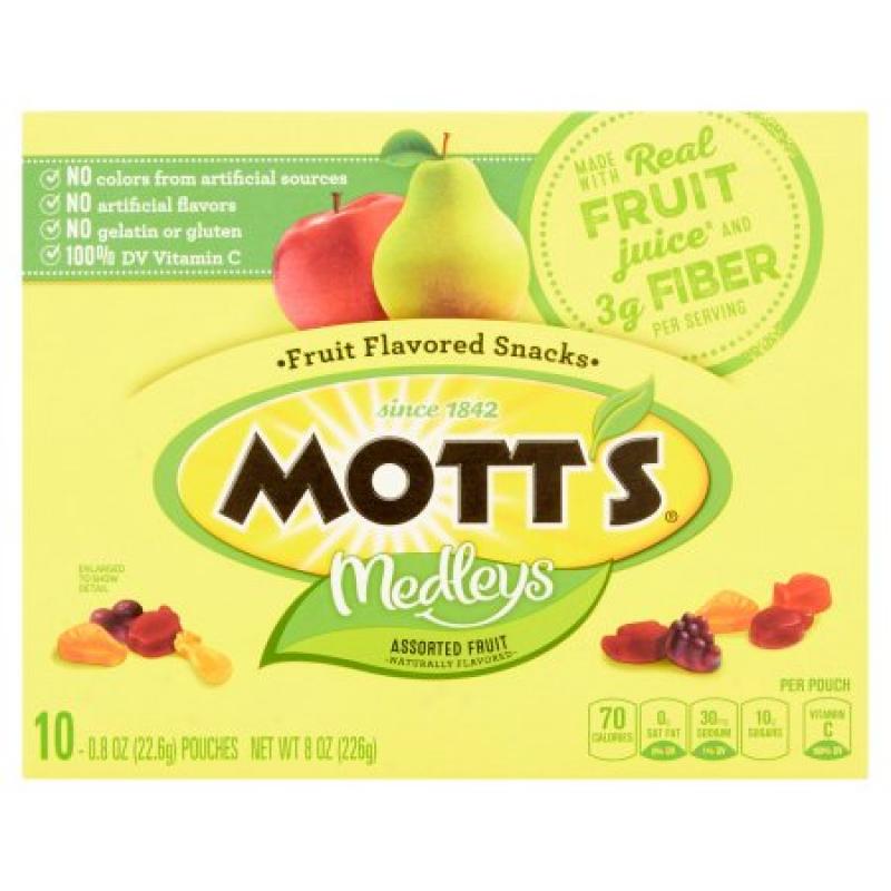 Mott&#039;s Assorted Fruit Flavors 10 - 0.8 oz Pouches