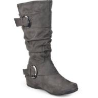 Brinley Co. Women's Extra Wide Calf Mid-Calf Slouch Riding Boots