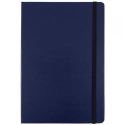 JAM Paper Hardcover Notebook with Elastic Band, Large, 5 7/8 x 8 1/2 Journal, Blue, 100 Lined Sheets, Sold Individually