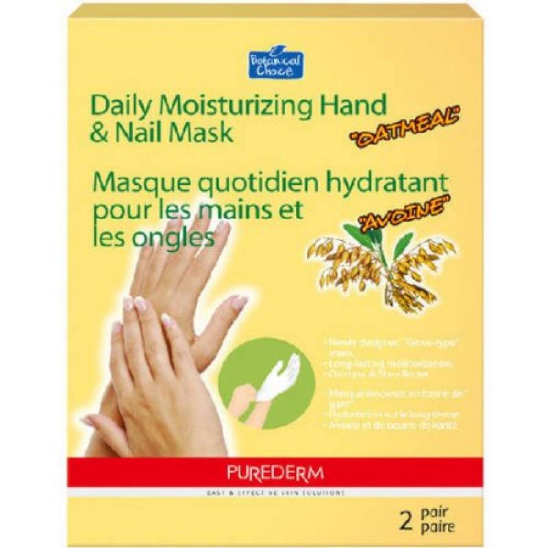 Purederm Oatmeal Daily Moisturizing Hand & Nail Mask, 2 pr