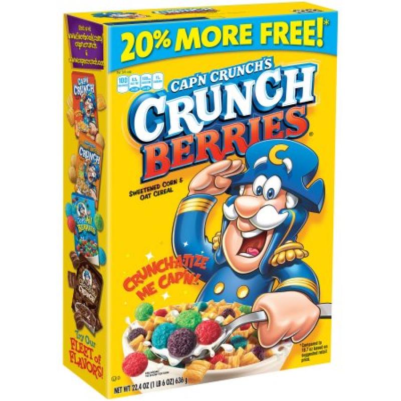 Cap&#039;n Crunch&#039;s Crunch Berries® Cereal 22.4 oz. Box
