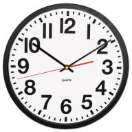 Universal Deluxe Large Numeral Clock, 13", Black Frame, White Face