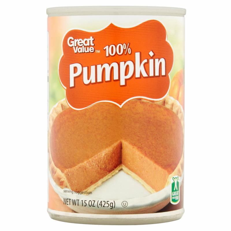 Great Value 100% Pumpkin 15 oz