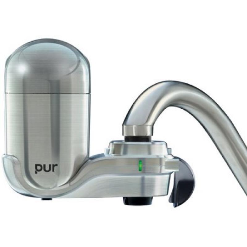 PUR Advanced Faucet Water Filter, Stainless Steel Finish