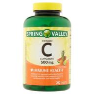 Spring Valley Chewable C Vitamin Multiple Fruit flavors Dietary Supplement 200 ct