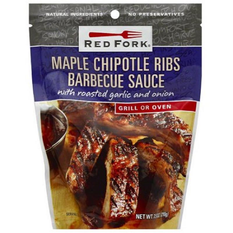 Red Fork Maple Chipotle Ribs Barbecue Sauce, 7.5 oz, (Pack of 6)