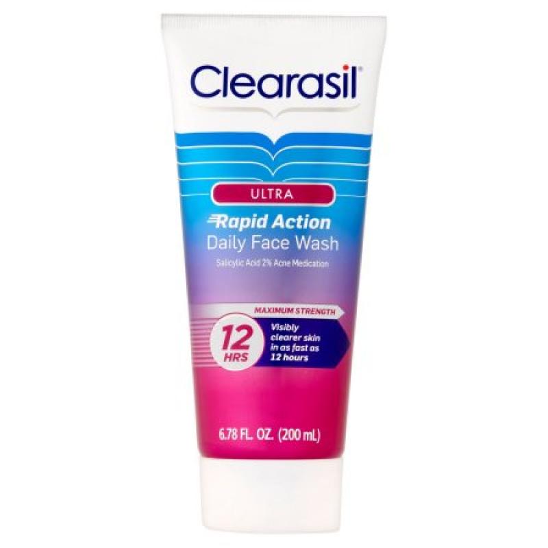 Clearasil Ultra Rapid Action Maximum Strength Daily Face Wash, 6.78 fl oz