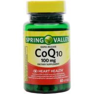 Spring Valley Rapid-Release Co Q-10 Dietary Supplement Softgels, 100mg, 60 count
