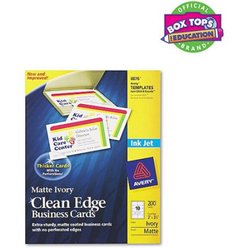 Avery 8876 Clean Edge Inkjet Business Card
