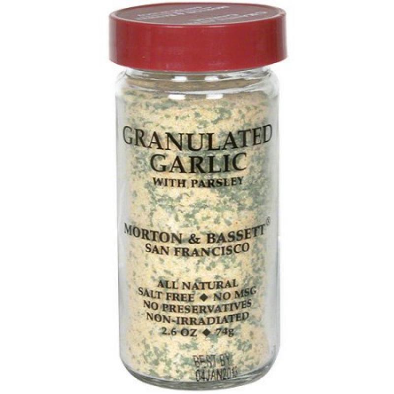 Morton & Bassett Spices Granulated Garlic With Parsley, 2.6 oz (Pack of 3)