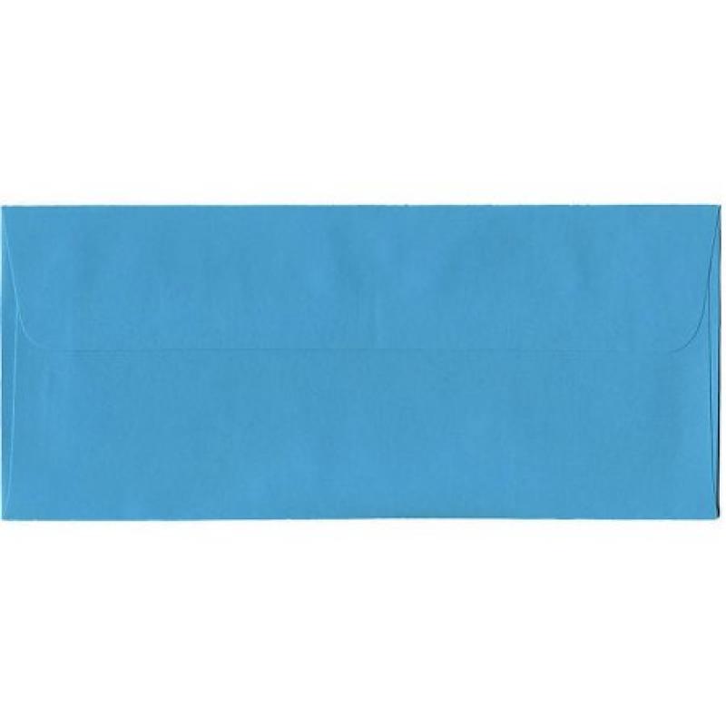 JAM Paper #10 4-1/8" x 9-1/2" Paper Business Envelopes, Brite Hue Blue, 25-Pack