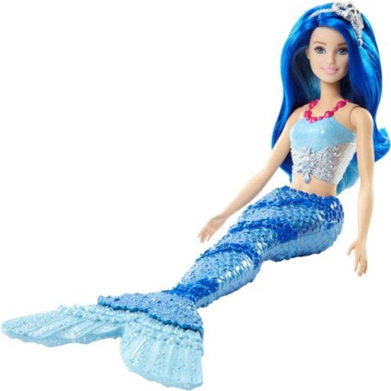Barbie Dreamtopia Mermaid Doll with Blue Jewel-Themed Tail