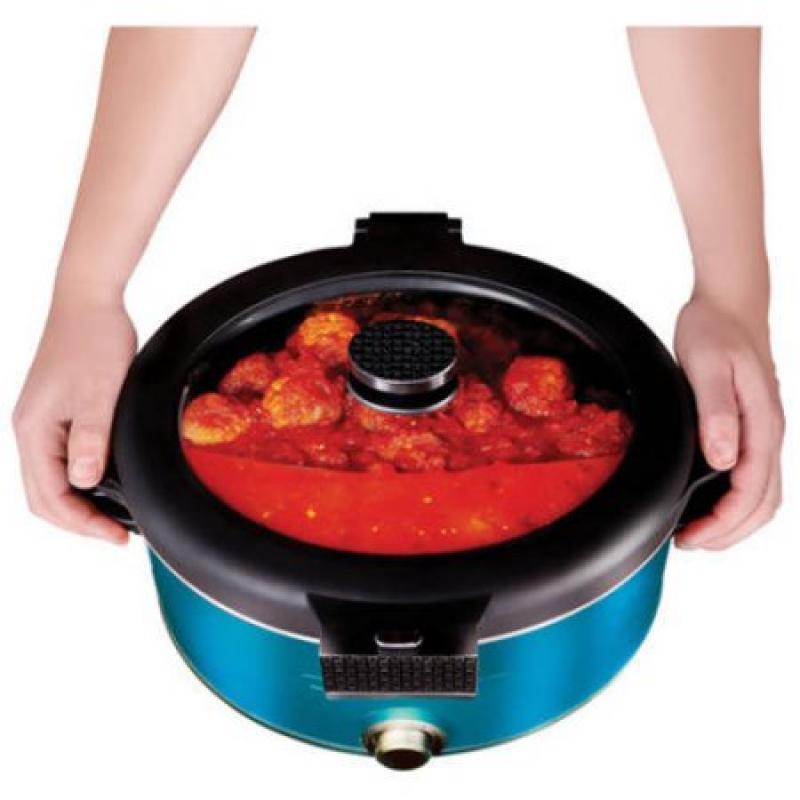 Chefman 5-Quart Slow Cooker with Carry Handle and Locking Lid