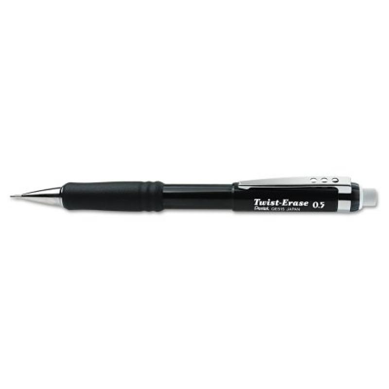 Pentel Twist-Erase III Mechanical Pencil, 0.5 mm, Black Barrel