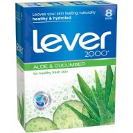 Lever 2000 Aloe and Cucumber Bar Soap, 4 oz, 8 Bar