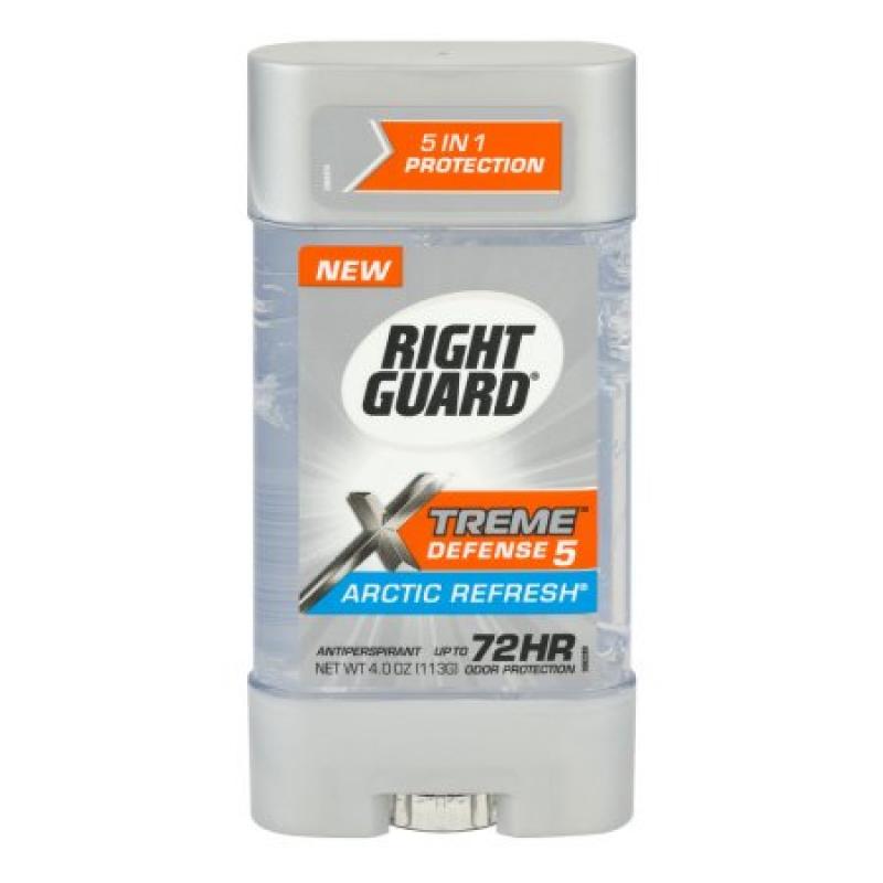 Right Guard Xtreme Defense 5 Antiperspirant Arctic Rrefresh, 4.0 OZ