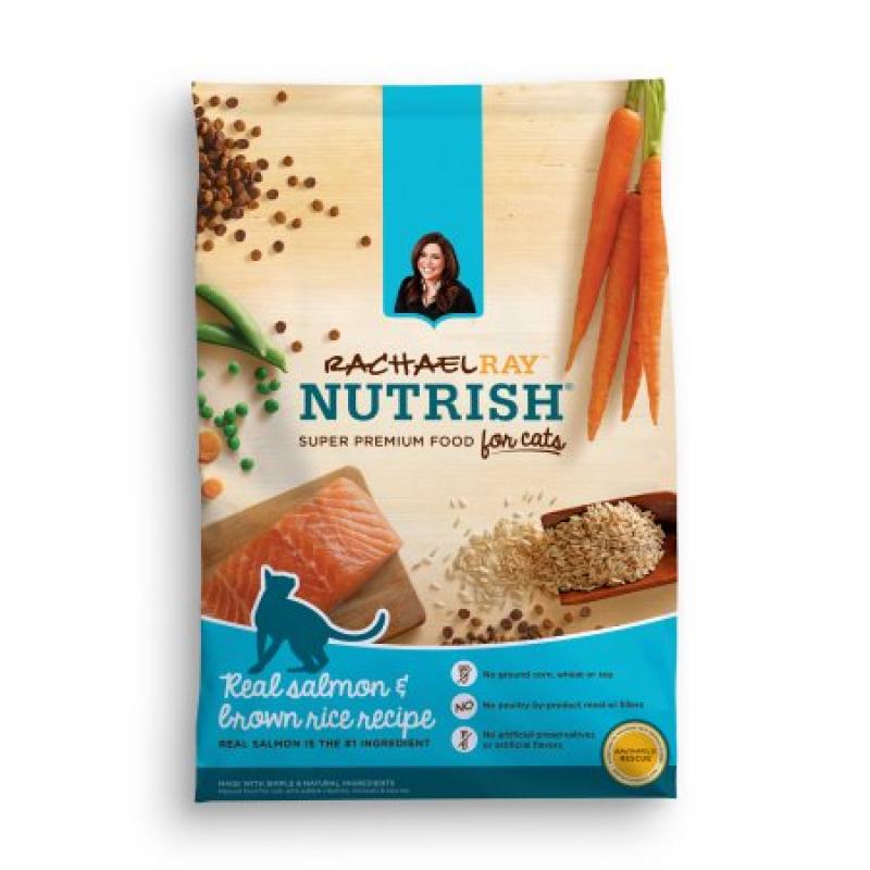 Rachael Ray Nutrish Natural Dry Cat Food, Salmon & Brown Rice Recipe, 6 lbs