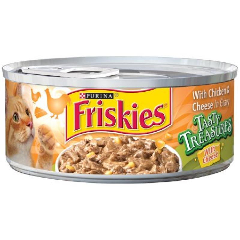 Purina Friskies Tasty Treasures with Chicken & Cheese in Gravy Cat Food 5.5 oz. Can