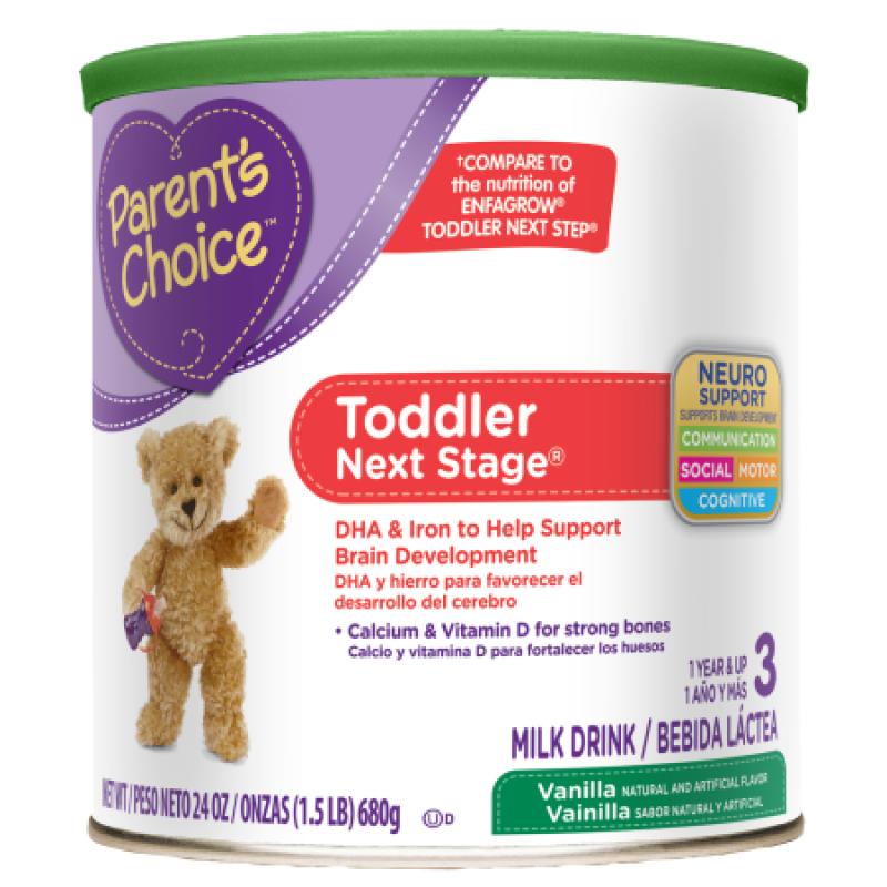 Parent's Choice Powder Milk Drink, Vanilla, Toddler Next Stage 3, 24 oz