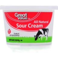 Great Value All Natural Sour Cream, 16 Oz