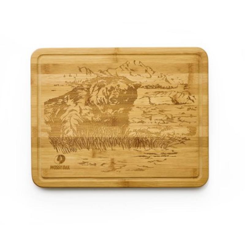Mossy Oak Etched Bamboo Board, Bear