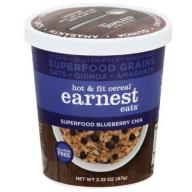 Hot & Fit Cereal Earnest Eats Superfood Blueberry Chia, 2.35 oz, (Pack of 12)