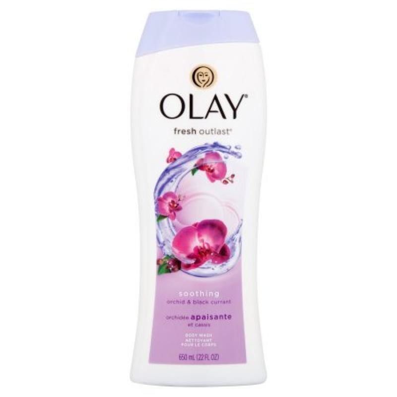Olay Fresh Outlast Soothing Orchid & Black Currant Body Wash, 22 fl oz