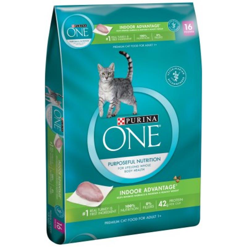 Purina ONE Indoor Advantage Adult Premium Cat Food 16 lb. Bag