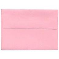 JAM Paper 4 Bar/A1 3-5/8" x 5-1/8" Recycled Paper Invitation Envelope, Light Baby Pink, 25pk