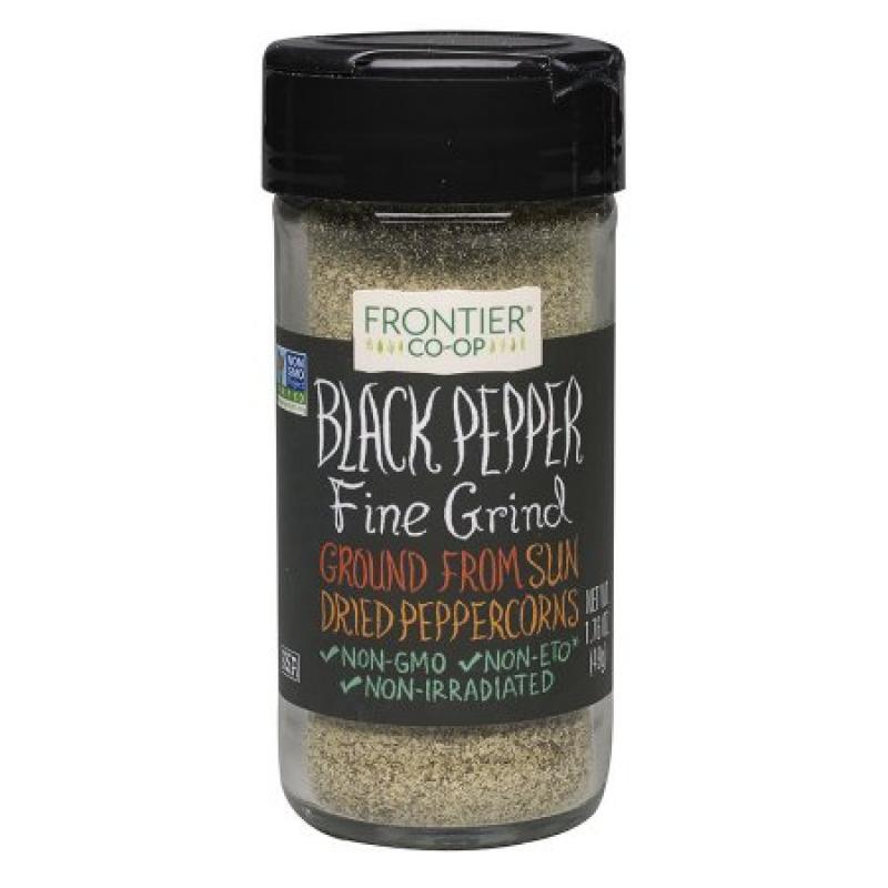 Frontier Ground Black Fine Pepper, 1.76 Oz