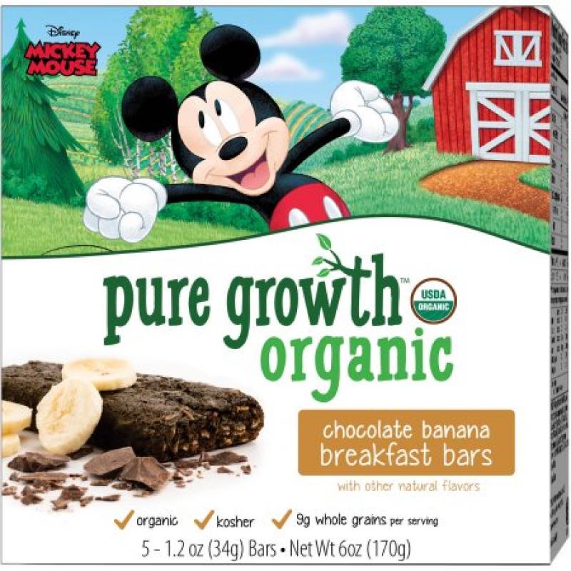 Pure Growth Organic Chocolate Banana Breakfast Bars, 1.2 oz, 5 count