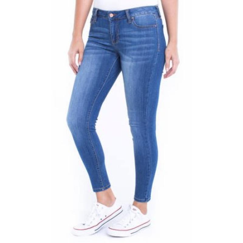 Planet Pink Juniors&#039; Super Stretch 5 Pocket Ankle Skinny Jeans