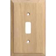 Traditional Unfinished Wooden Toggle Light Switch Cover